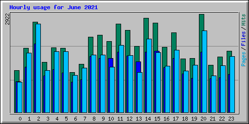 Hourly usage for June 2021