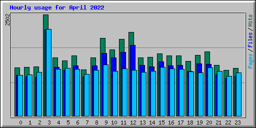 Hourly usage for April 2022