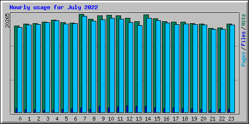 Hourly usage for July 2022