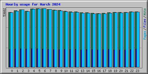 Hourly usage for March 2024