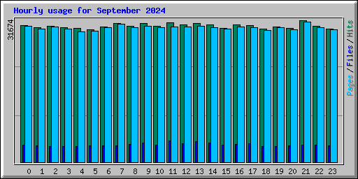 Hourly usage for September 2024